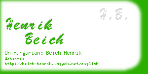 henrik beich business card